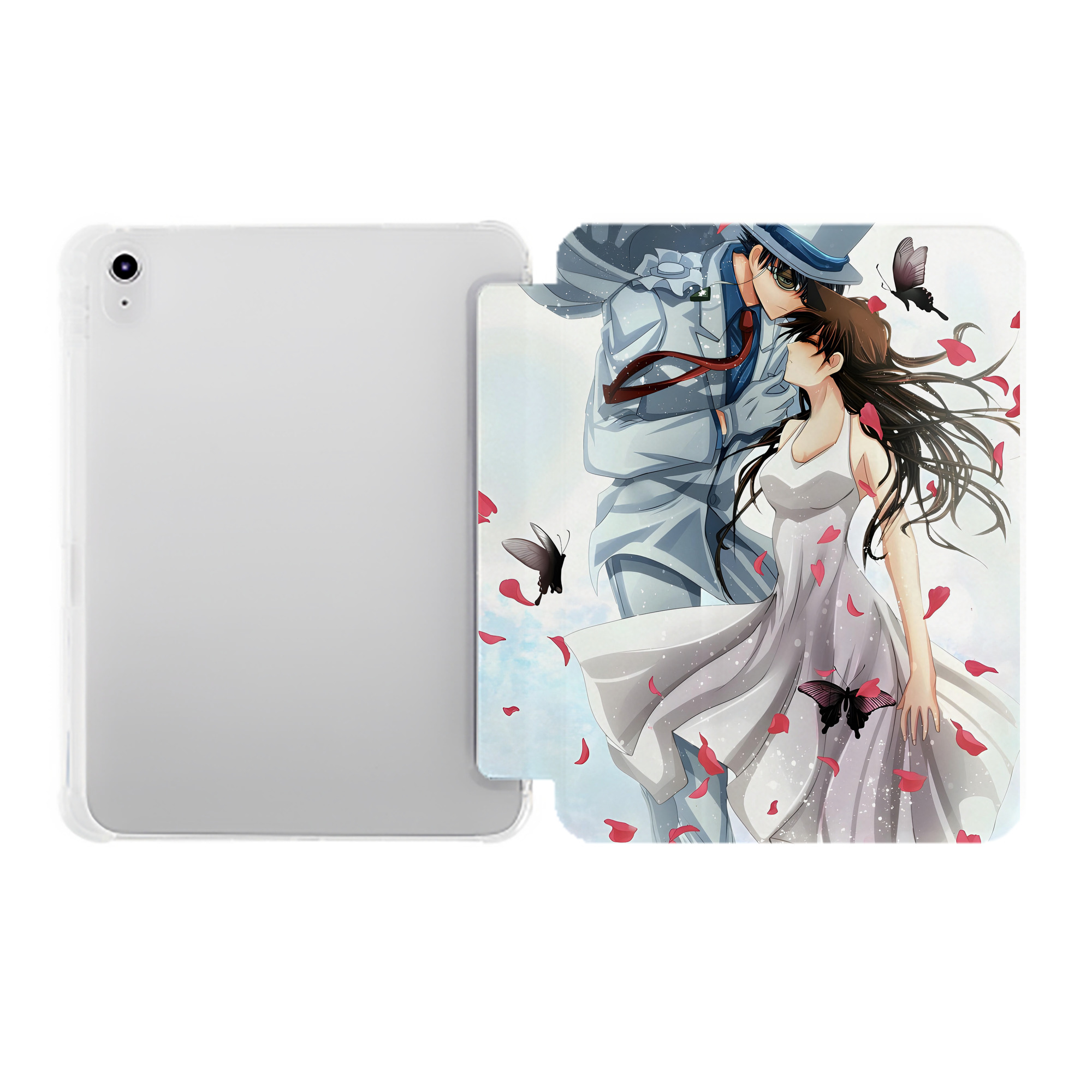 （画像用） 名探偵コナン Detective Conan IPad ケース ペン収納付き 三つ折りスタンド PUレザー×シリコン 対応機種9.5/10.5/10.9インチ